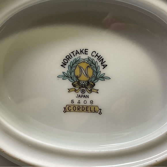 Gravy Boat Bowl With Unberplate Cordell by Noritake China 5408 Japan Gold Trim - Picture 7 of 7